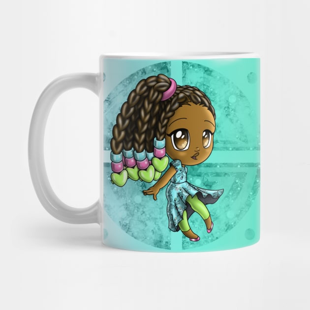 African American Girl with Hair Beads by treasured-gift